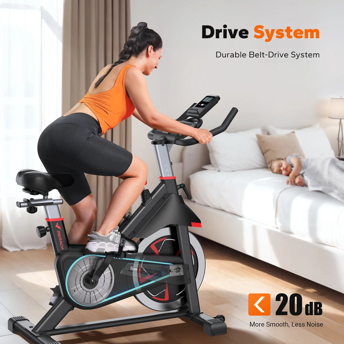 MERACH Indoor Cycling Bike with App Control