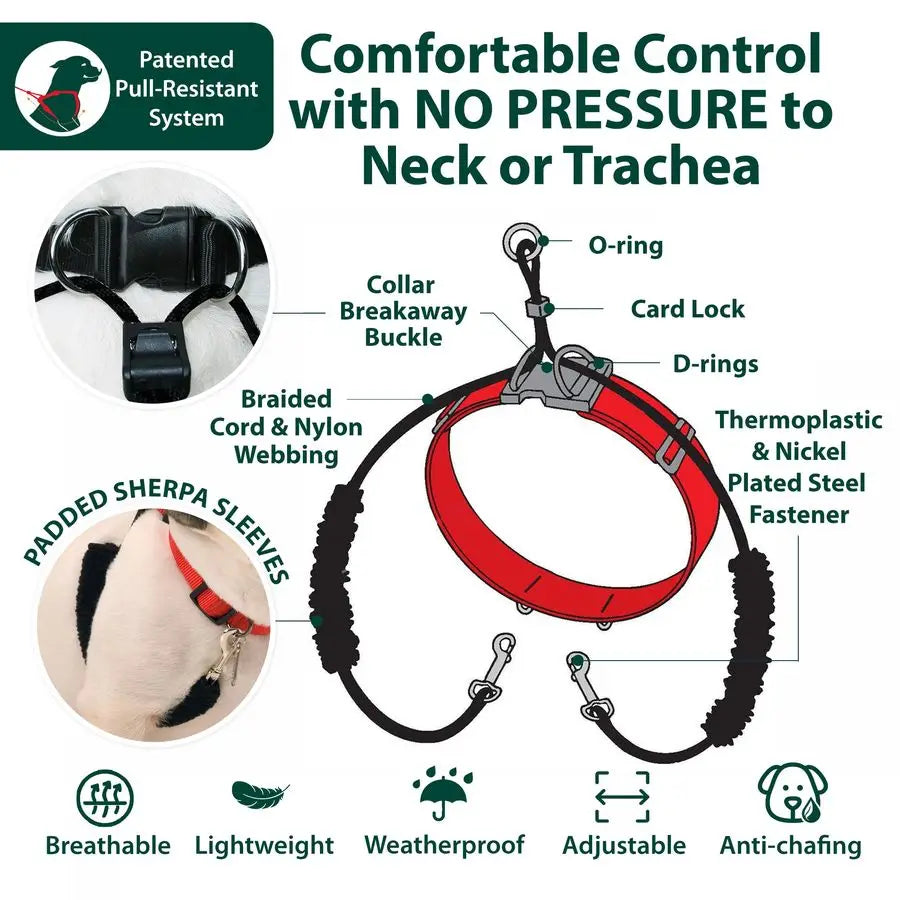 No Pull Training Halter Dog Harness With Padded Sherpa Sleeves