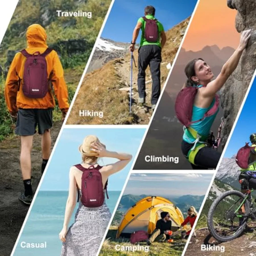 Ultralight Packable Daypack Water Resistant Hiking Backpack