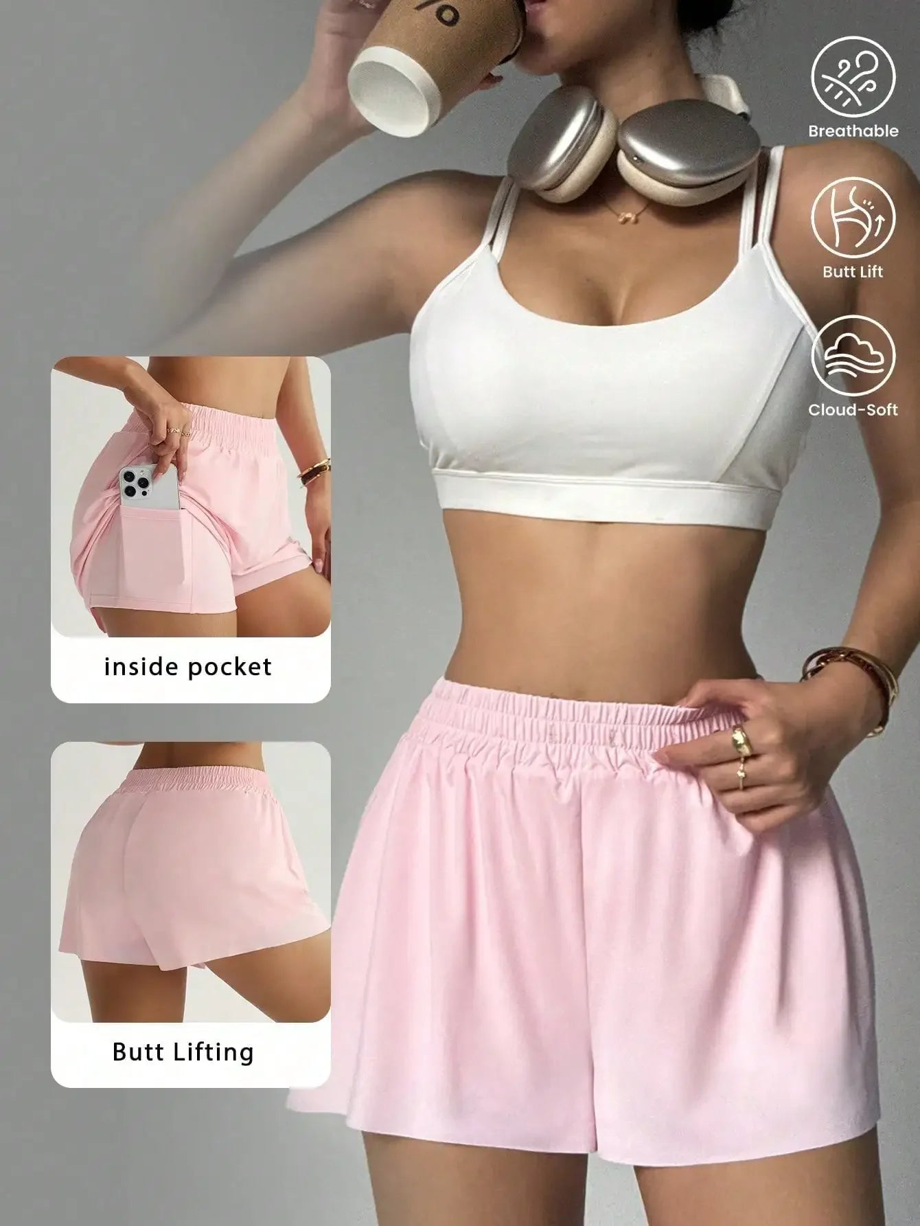 Sports Shorts With Pockets For Fitness And Daily Activities