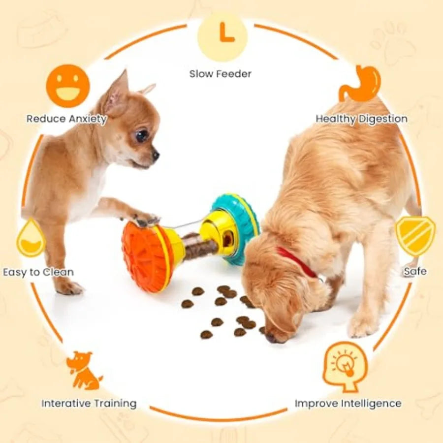 Interactive Dog Toys, Dog Puzzle Toys for Smart, Dog Enrichment Toy to Keep Them Busy, Treat Dispensing Toy Slow Puzzles Feeder