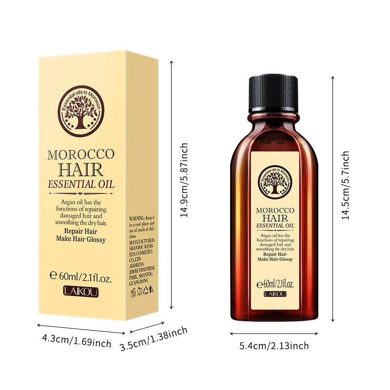 LAIKOU Morocco Argan Hair Essential Oil 4pcs Frizz Repair Nourish