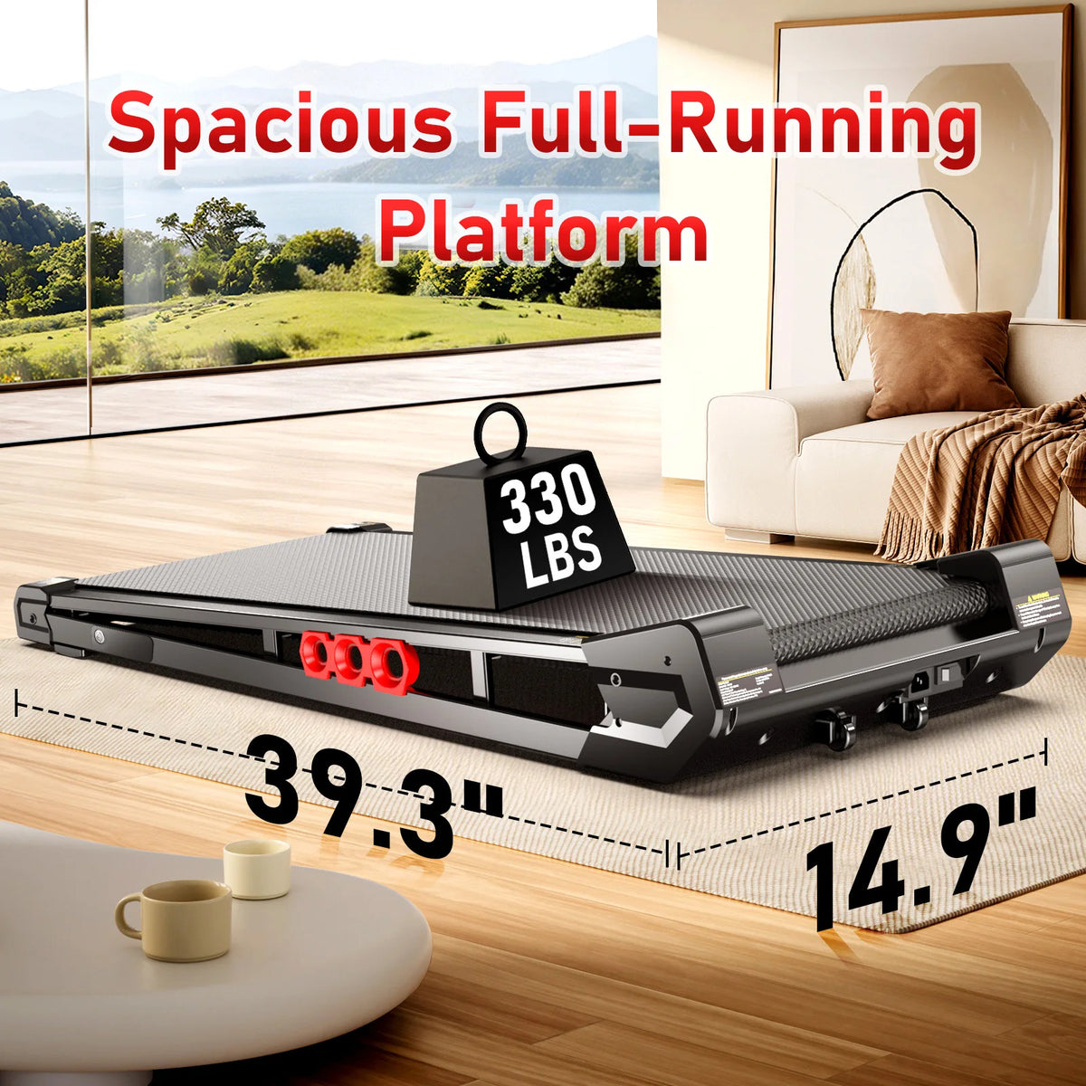 3-in-1 Under-Desk Walking Pad with Vibration Plate