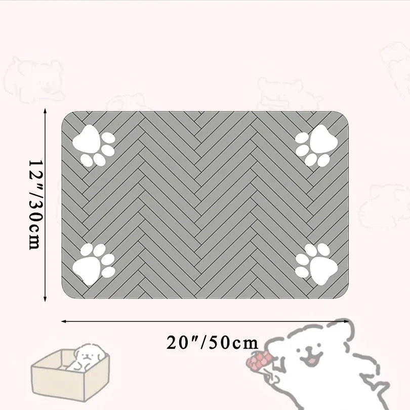 ThePetzStore Quick Dry Diatomite Pet Feeding Mat Keeps Floors Dry