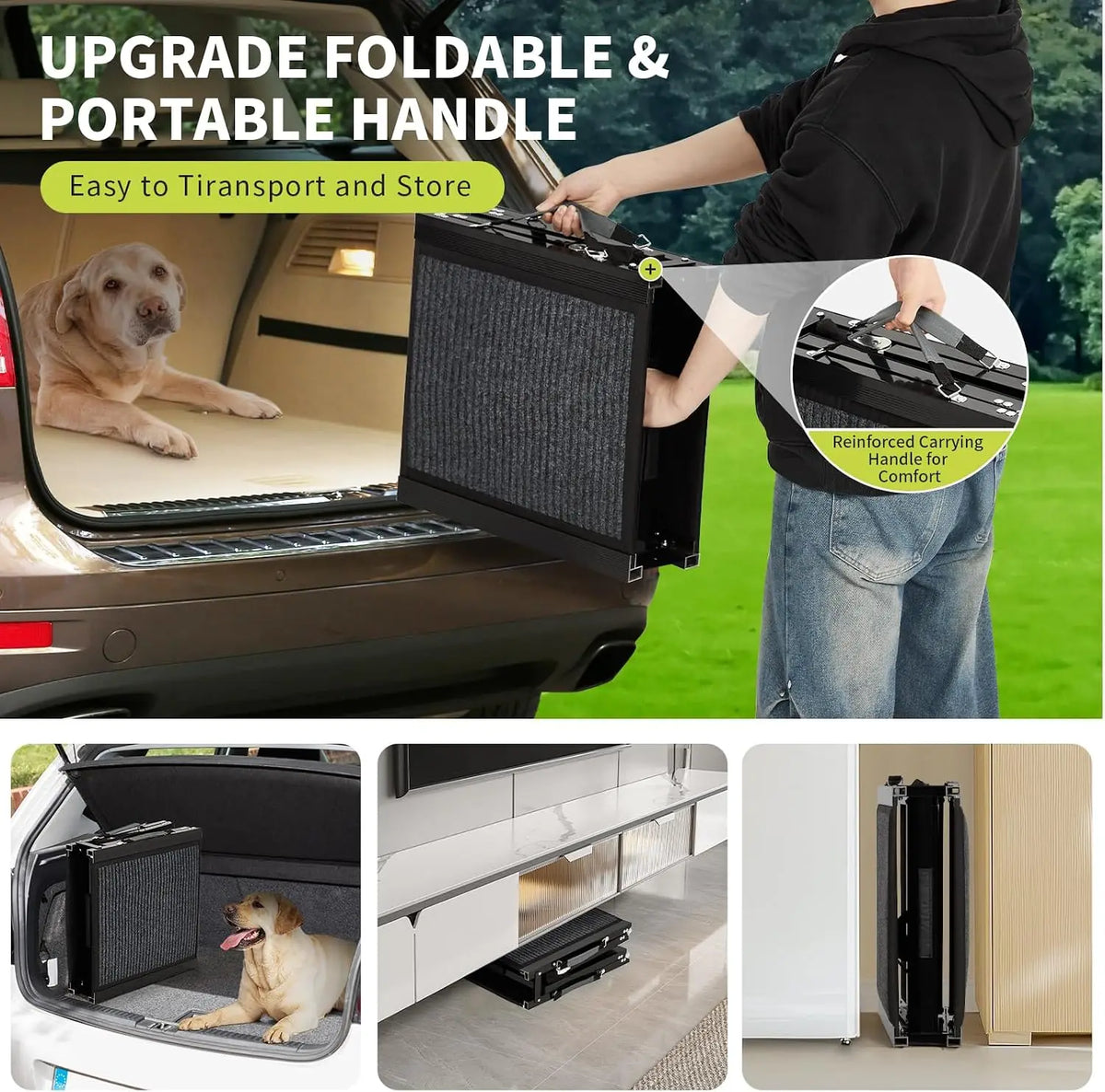 Heavy-Duty Folding Dog Car Ramp for Large Dogs