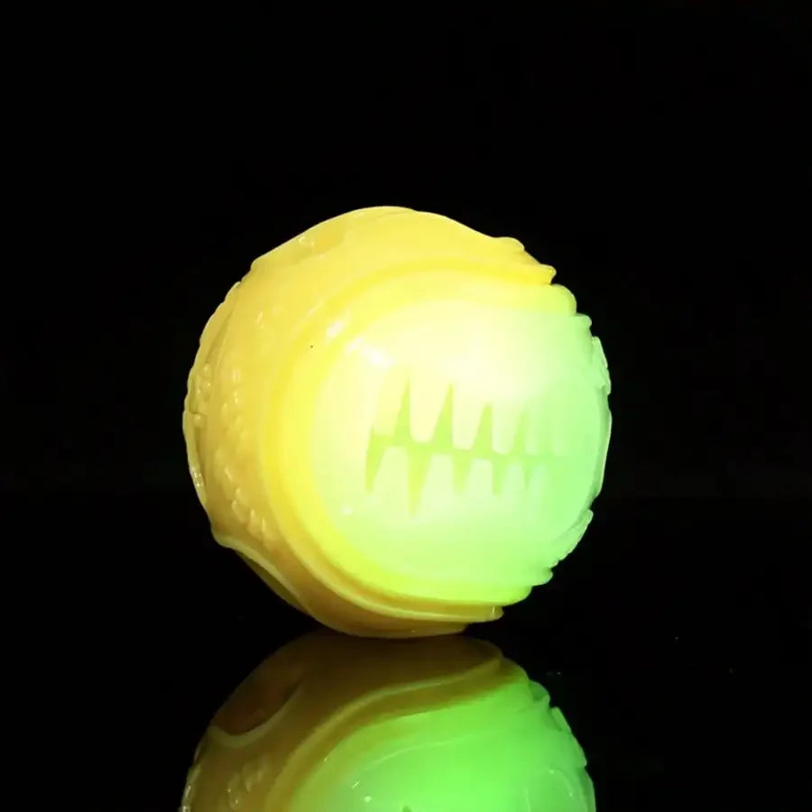 Dog Teeth Cleaning Chew Toy Glow In The Dark Treat Ball