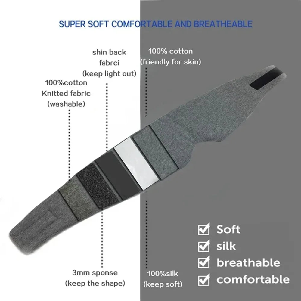 Breathable Cotton Sleep Mask with Adjustable Strap