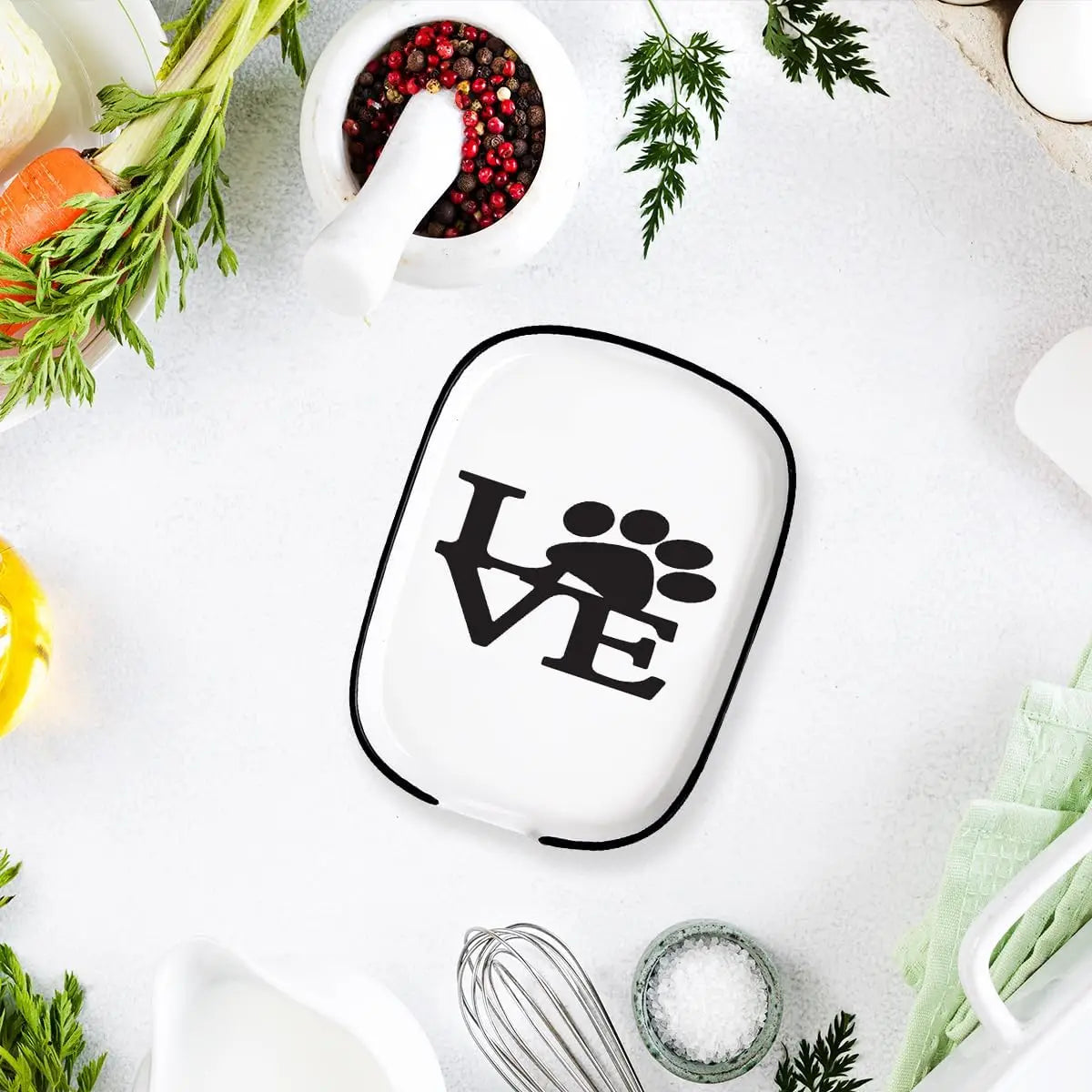 Ceramic Dog Paw Spoon Rest For Stove Top Cute Gift