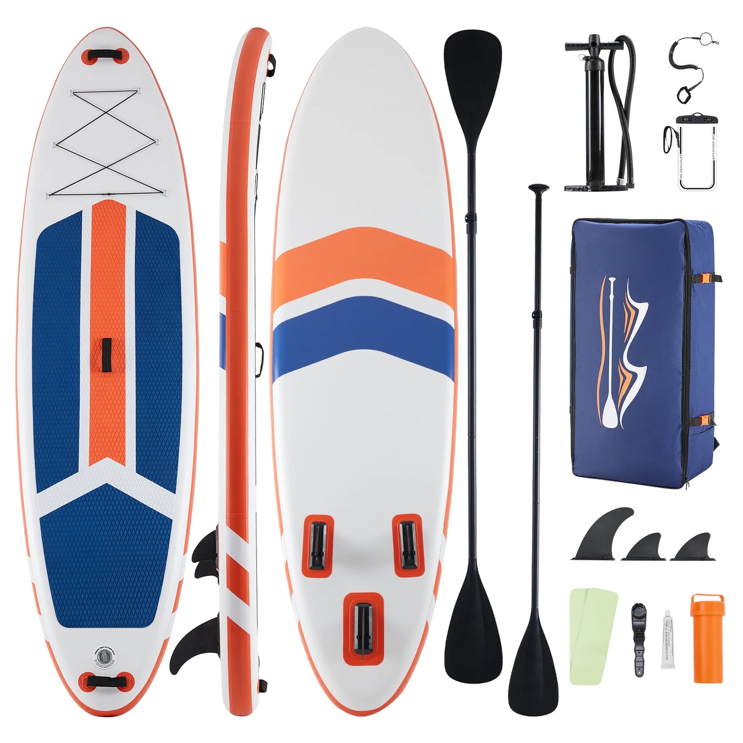 JHK Inflatable Stand Up Paddle Board 10.5'×33'' Paddle Boards with Non-Slip Deck Durable Advanced Material and Complete SUP Accessories for All Skill Levels