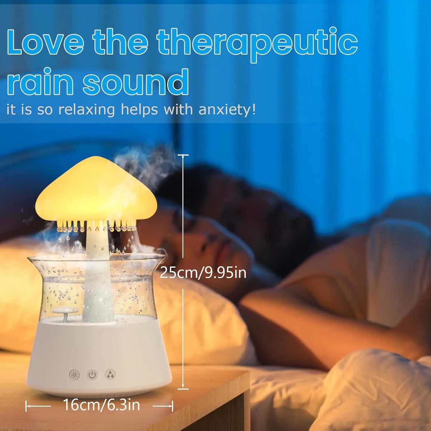 Cloud Humidifier With Rain Sounds And Remote Control For Bedroom