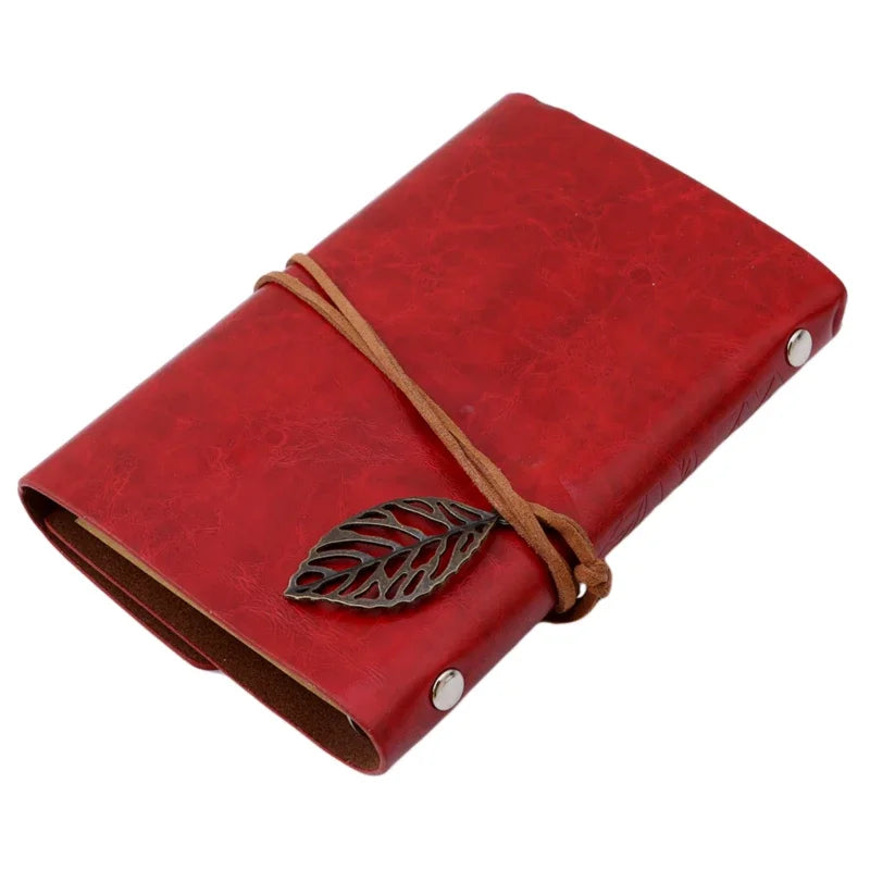 Spiral Notebook Retro Diary Antique PU Leather Notebook A7 Replaceable Stationery Gift Travel Journal