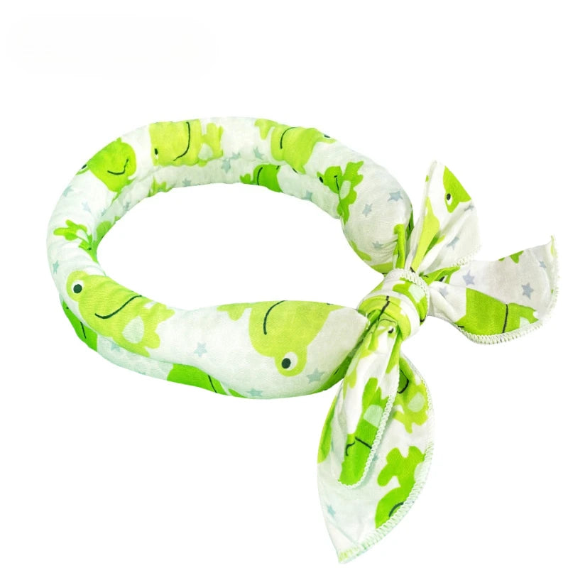 Pet Cooling Ice Scarf Cool Ice Breathable Towel Heatstroke Dogs Cats Ice Collar Cat Adjustable Collar Bib Pet Supplies