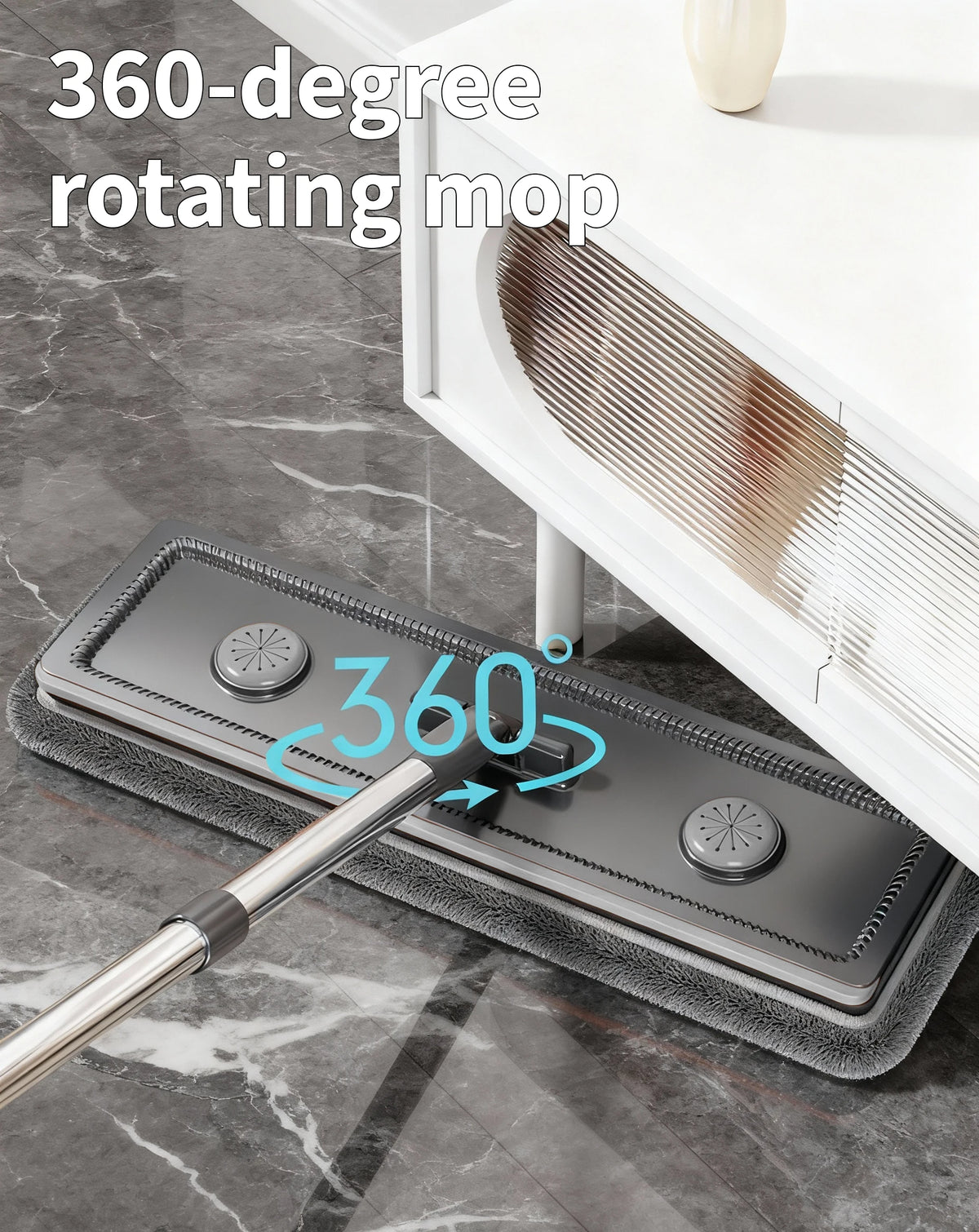 Self-Wringing Flat Mop with Washable Pads