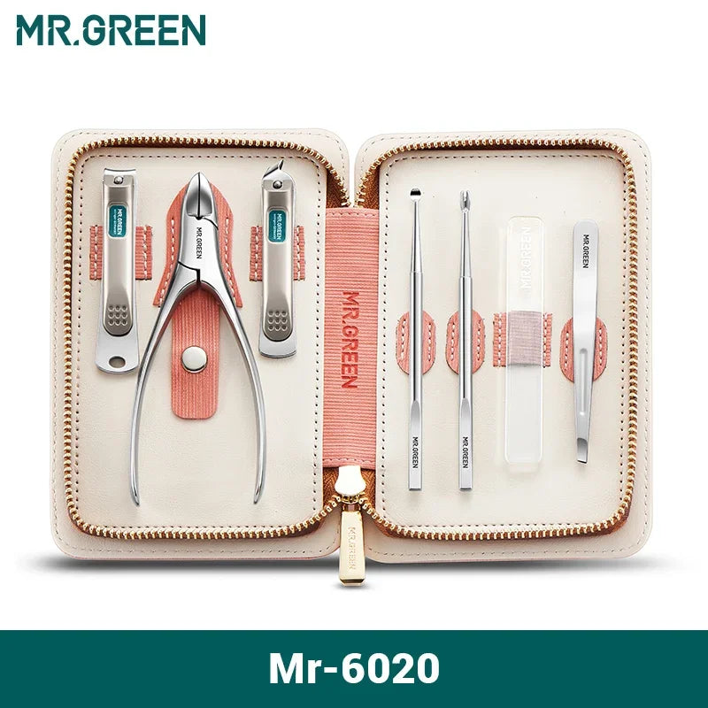 MR.GREEN Stainless Steel Manicure Pedicure Set With Nail Clippers And Scissors