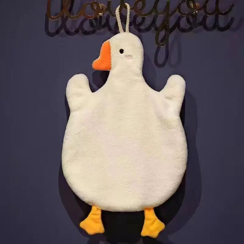Cartoon Goose Hand Towel Water Absorbent Kitchen And Bath