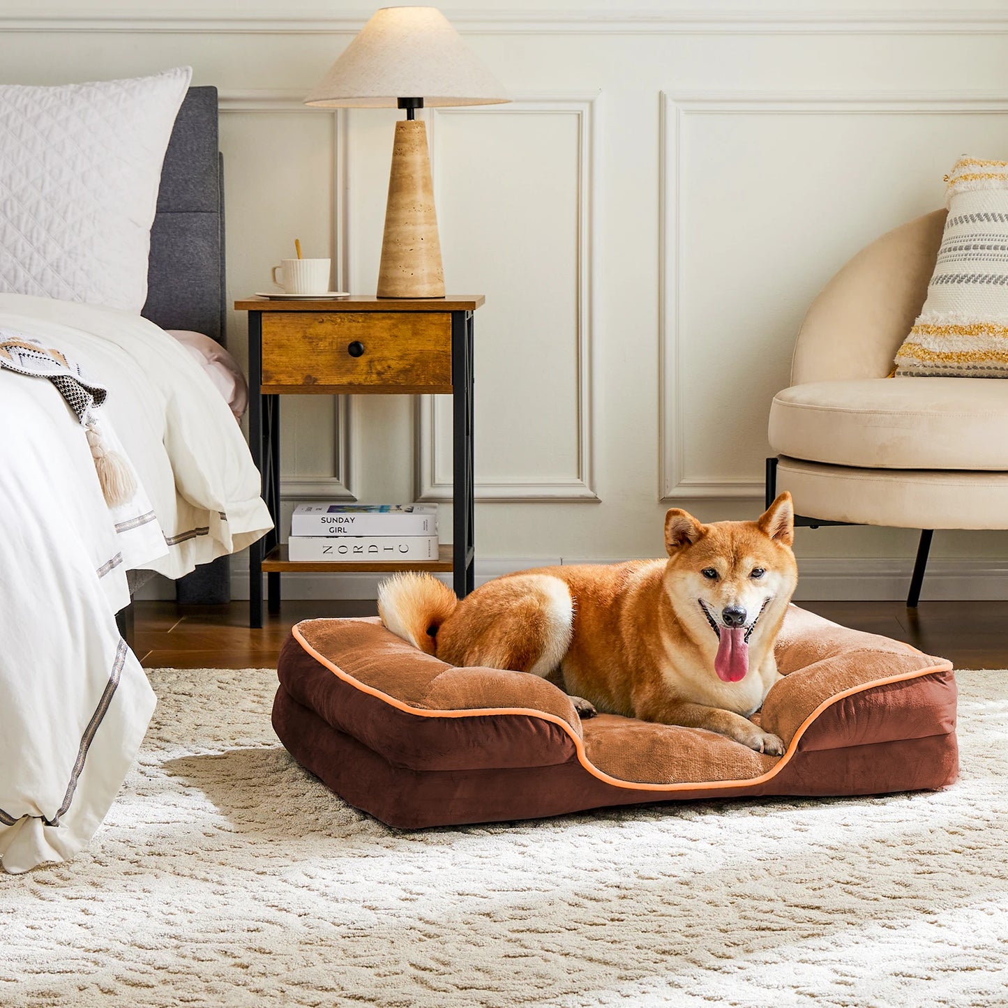 JHK Orthopedic Memory Foam Dog Bed For Small Pets Cover