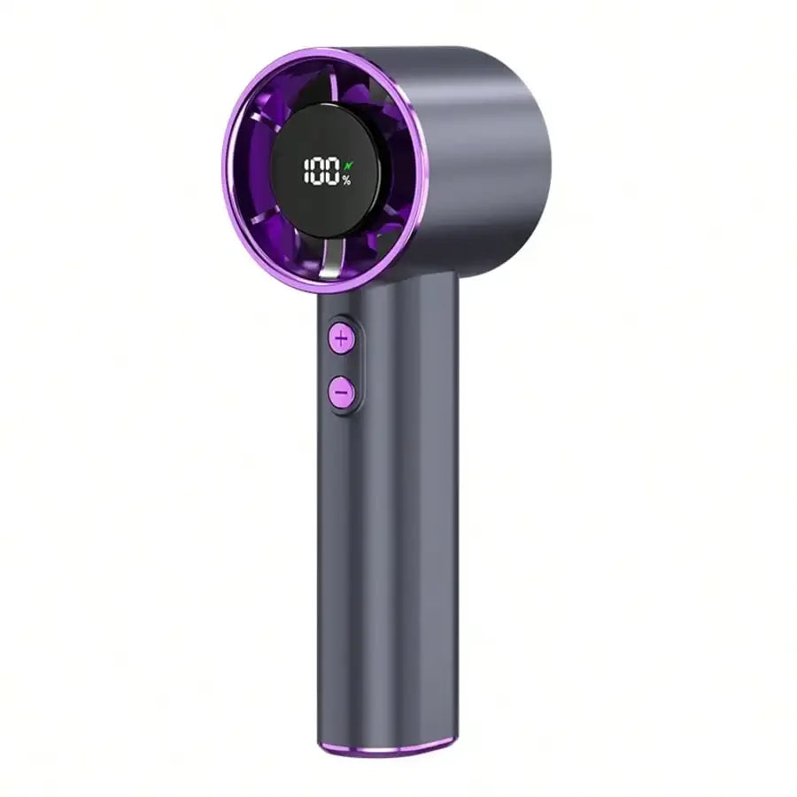 Portable Handheld Mini Fan With Digital Display USB Rechargeable