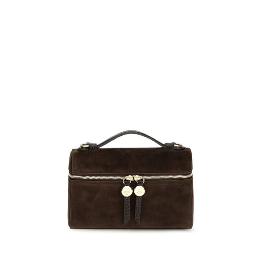 Tory Burch Romy Slim Suede Top Handle Bag Elegant Design