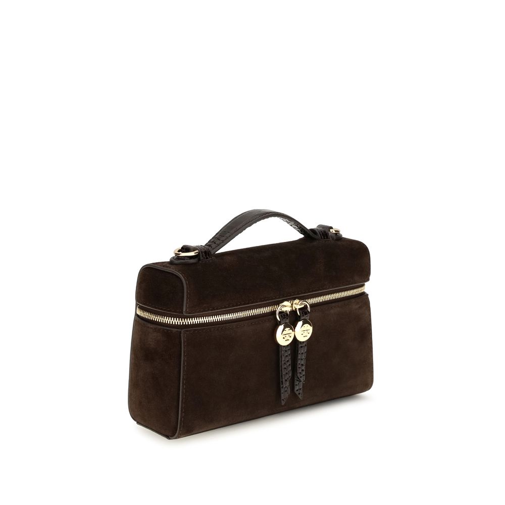 Tory Burch Romy Slim Suede Top Handle Bag Elegant Design