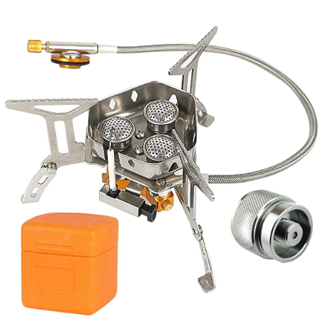 Camping Gas Burner 5800W With Piezo Ignition And Windproof
