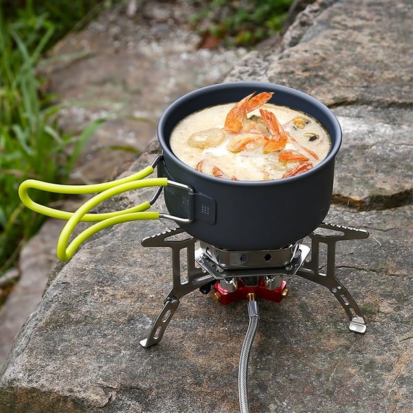 Camping Gas Burner 5800W With Piezo Ignition And Windproof