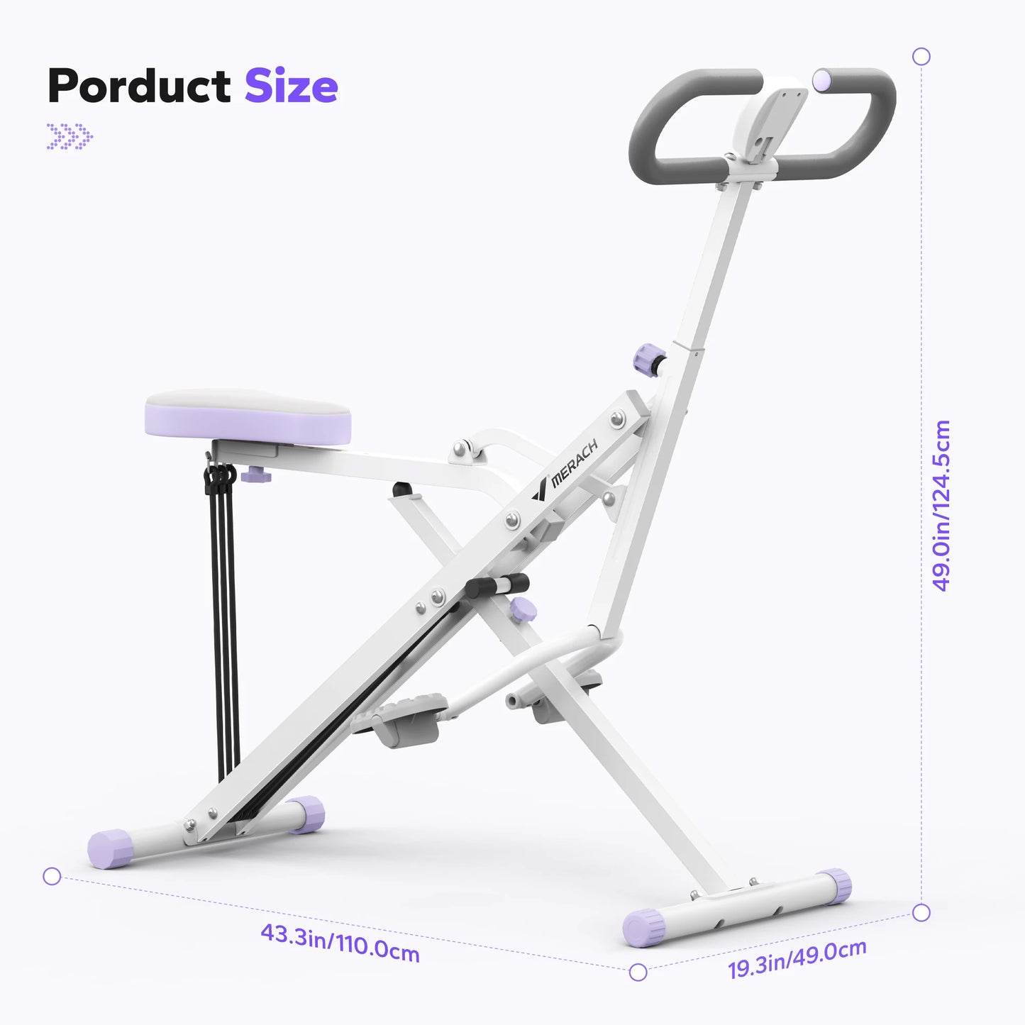 MERACH R07 2in1 Squat Rowing Machine For Home Gym Workout