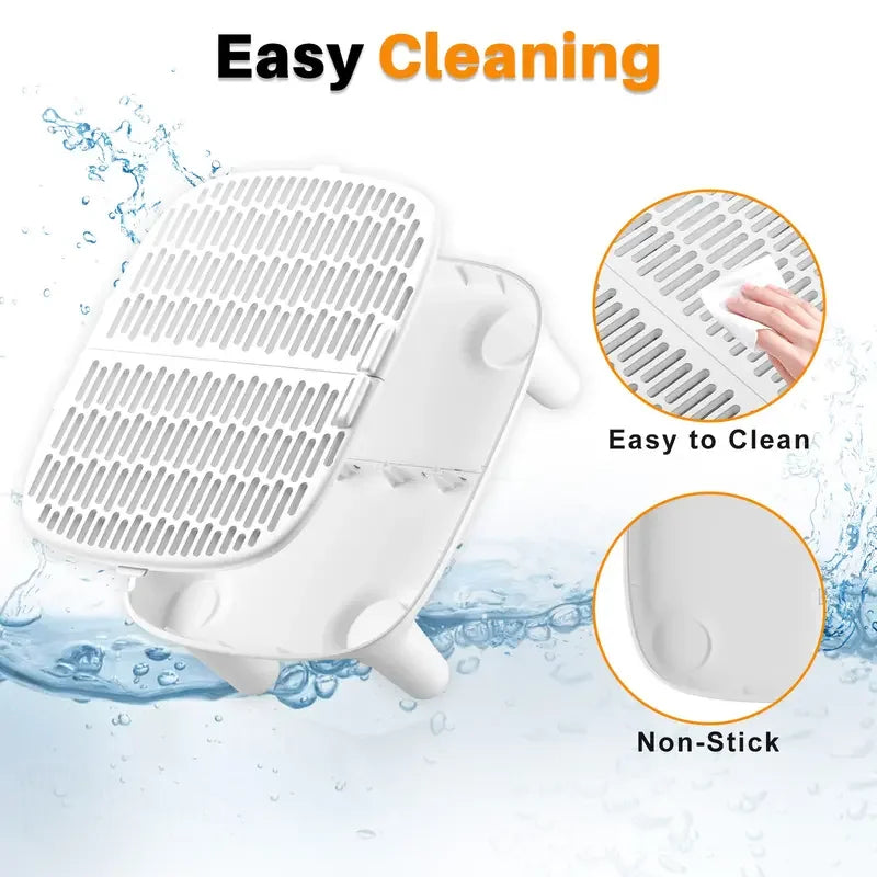 Cat Litter Ramp Plastic Kitten Litter Box Footboard Anti-carrying Cat Litter Pad for Cat Kitten Pet Cleaning Supplies Compatible with Self-Cleaning Litter Box（White）