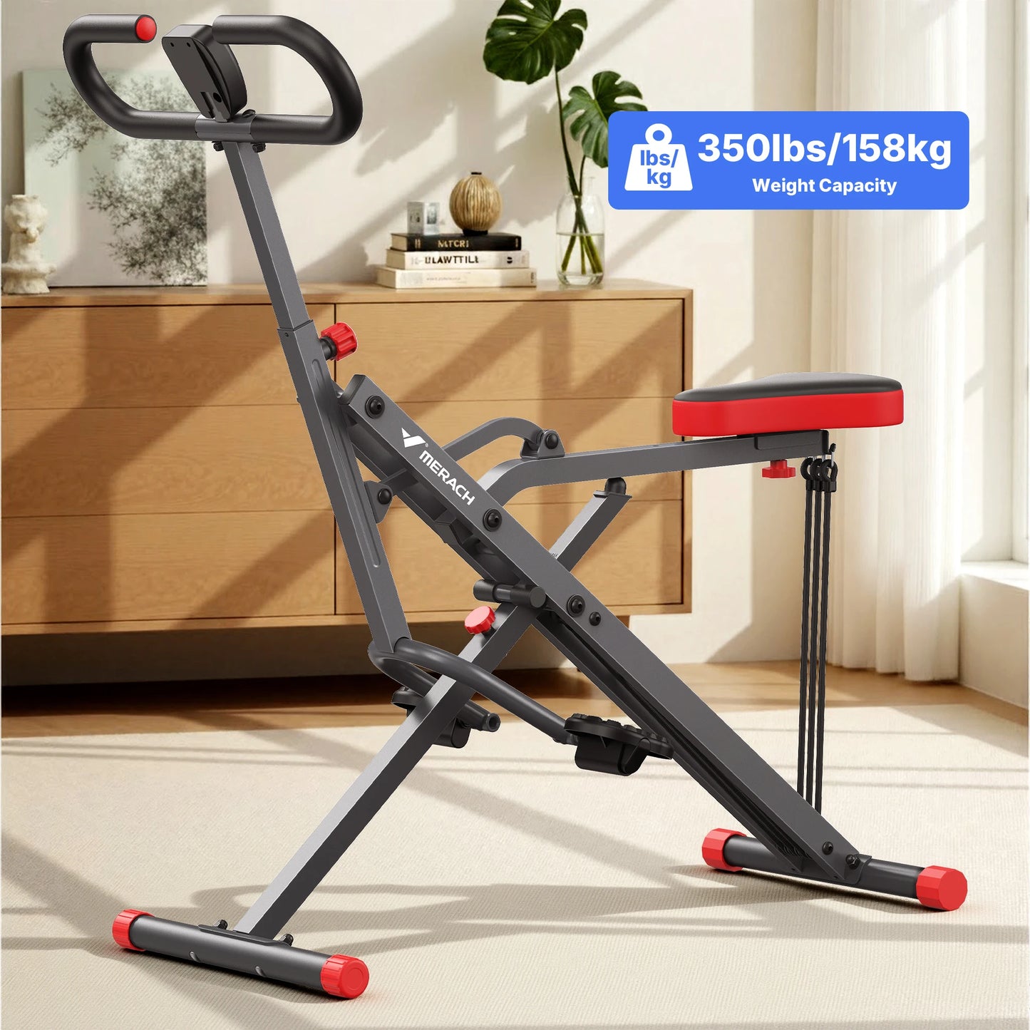 MERACH R07 2in1 Squat Rowing Machine For Home Gym Workout