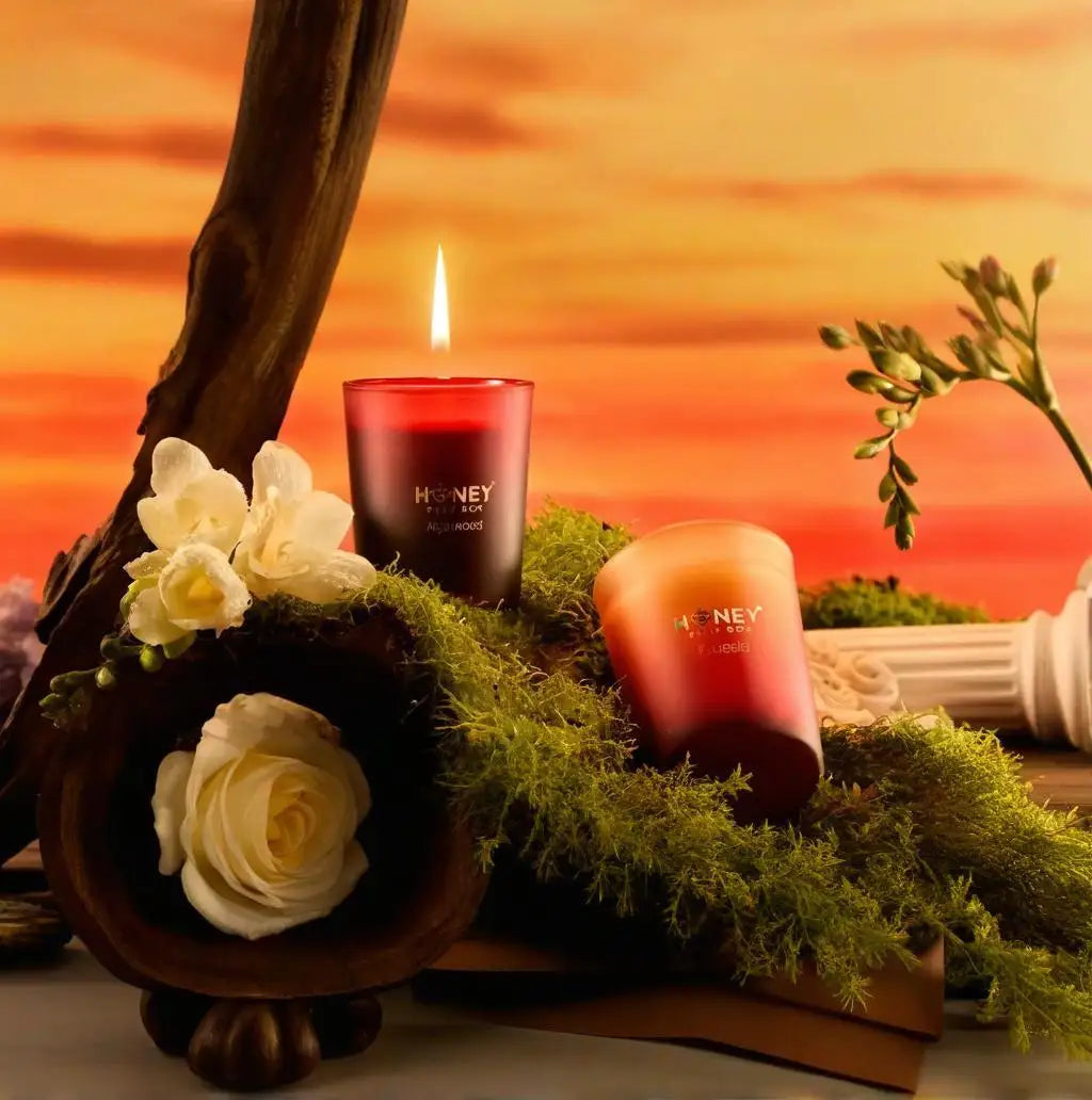 Juntame Soy Wax Candle Set, Romantic Aromatherapy Duo, Spice Scent