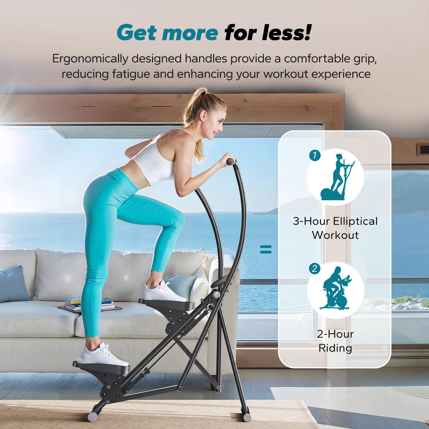 MERACH Stair Stepper Home Gym Full Body Workout Folding Climber