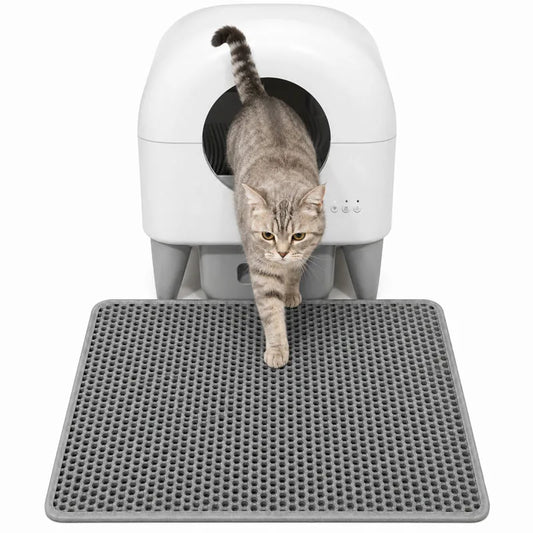 Cat Litter Mat Water Urine Proof Double Layer Pet Foldable Cat Litter Trapping Pet Carpet Bed Pads Waterproof EVA Cat Litter Mat For Cats Pet Clean Supplies