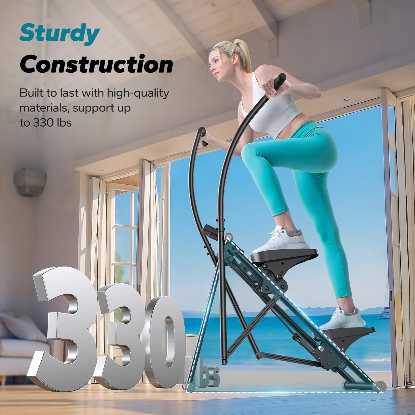 MERACH Stair Stepper Home Gym Full Body Workout Folding Climber