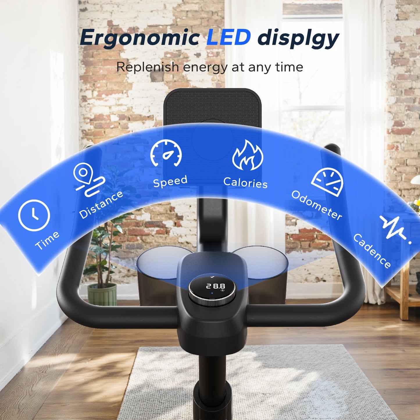 MERACH Magnetic Indoor Exercise Bike With Exclusive App And Low Noise Brake Pad