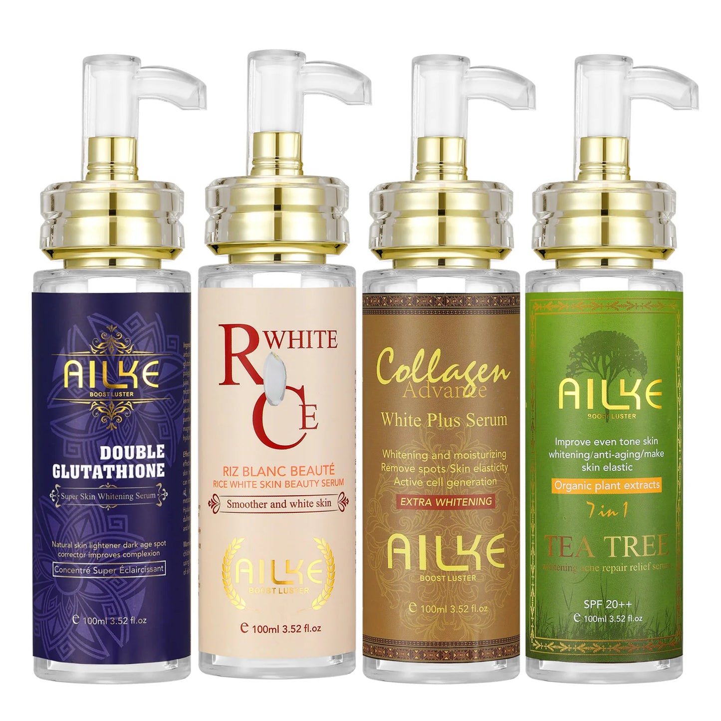 AILKE Face And Body Whitening Serum, Hydration Moisturizing, Dark Spots Remover, Skin Glowing, Even Skin Tone, 100ML/3.52 OZ