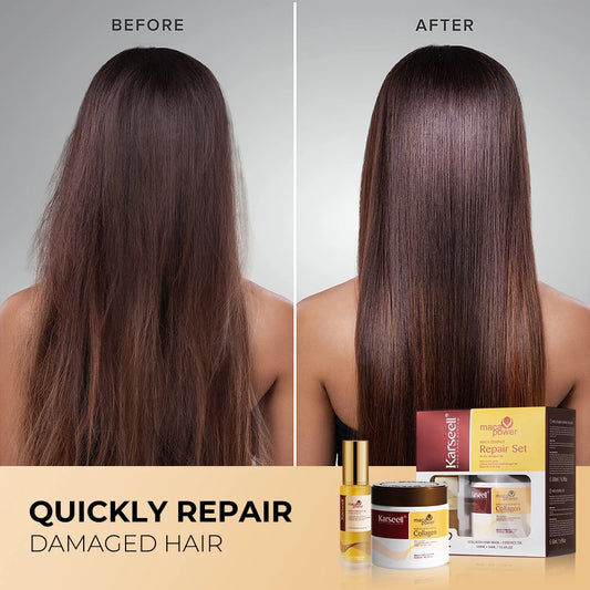 Collagen Hair Mask and Argan Oil Repair Set