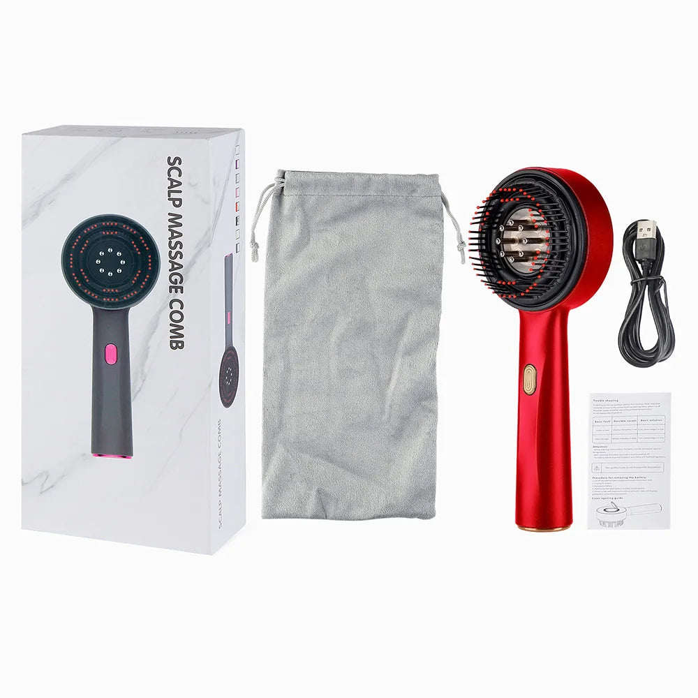 Foreverlily Electric Vibration Scalp Massage Comb For Hair Growth