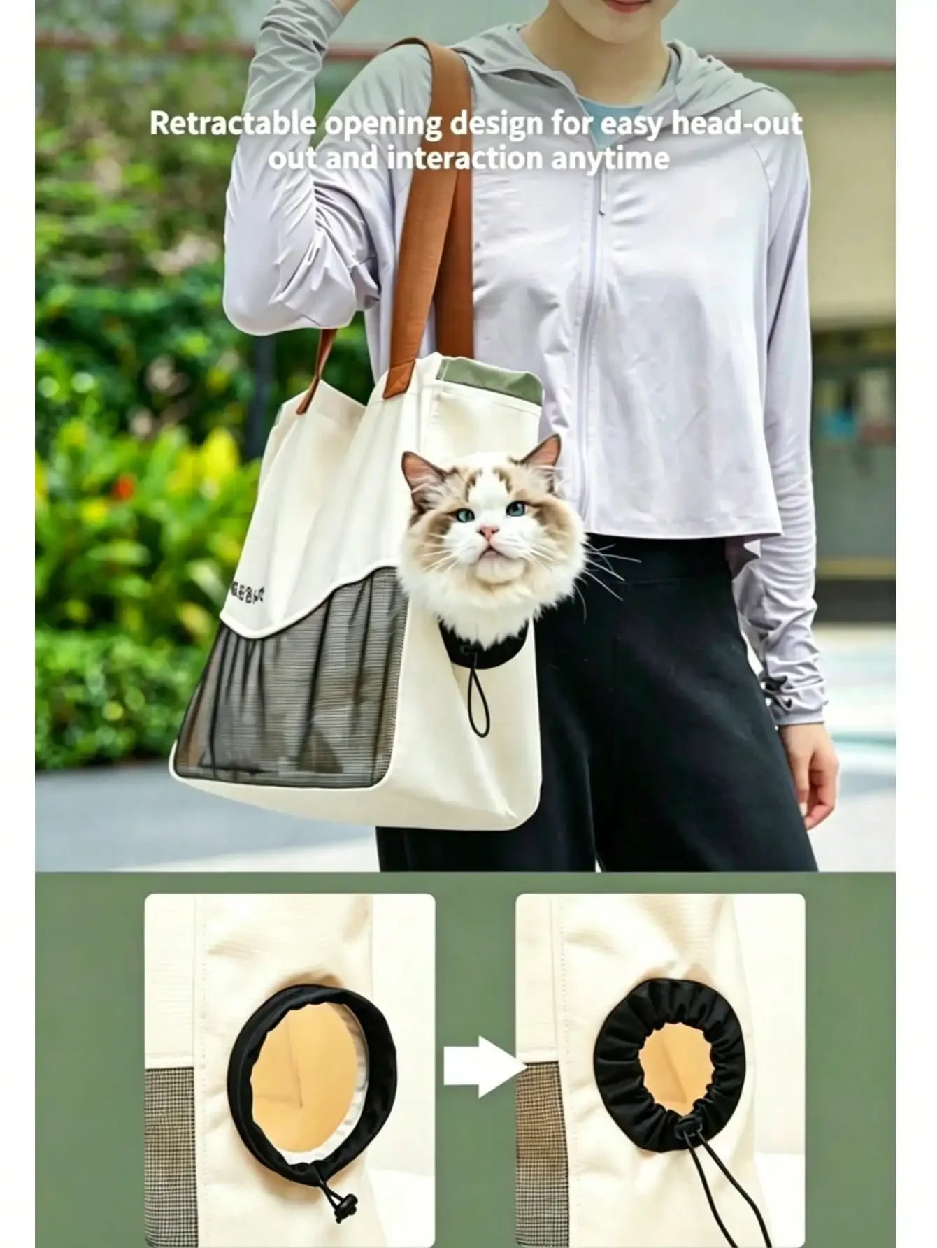 Breathable Mesh Pet Carrier Bag for Cats and Dogs Foldable