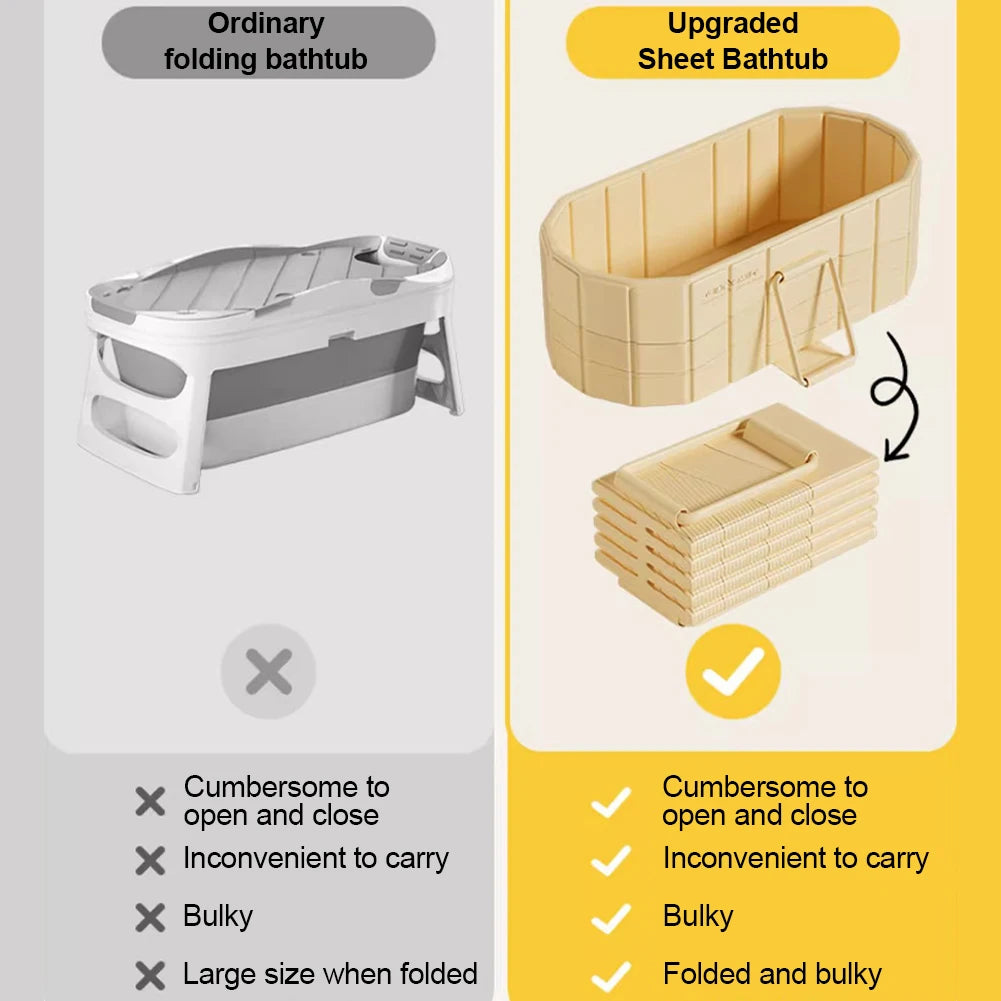 Foldable Portable Bath Tub for Adults and Kids Soaking Spa