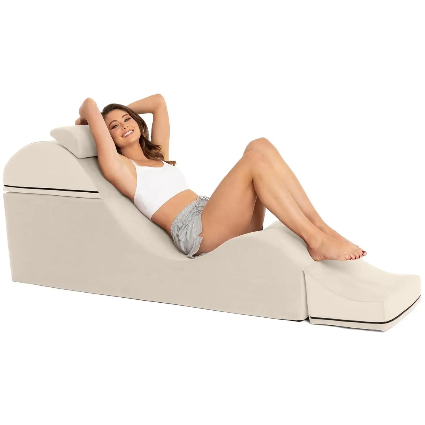 Convertible Yoga Bench Ottoman End Of Bed With Concealed Foldout
