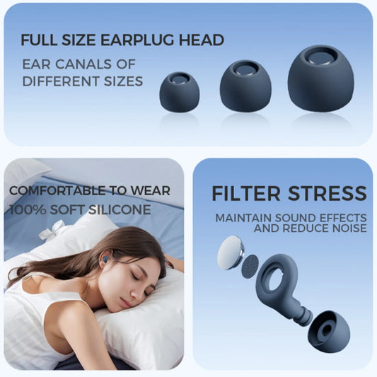 Reusable Silicone Noise Reduction Earplugs