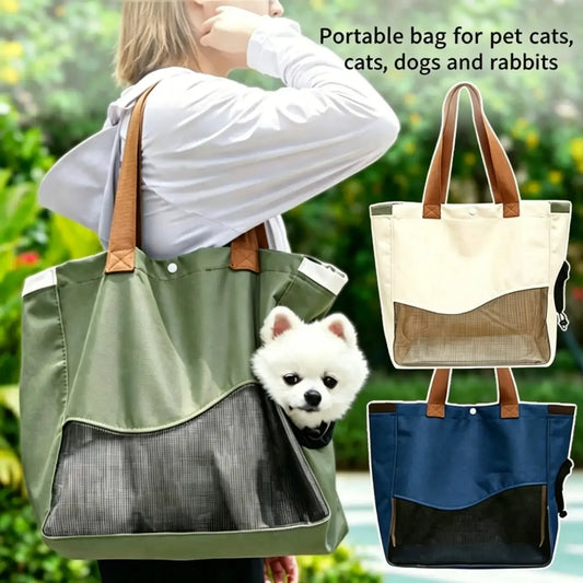 Breathable Mesh Pet Carrier Bag for Cats and Dogs Foldable