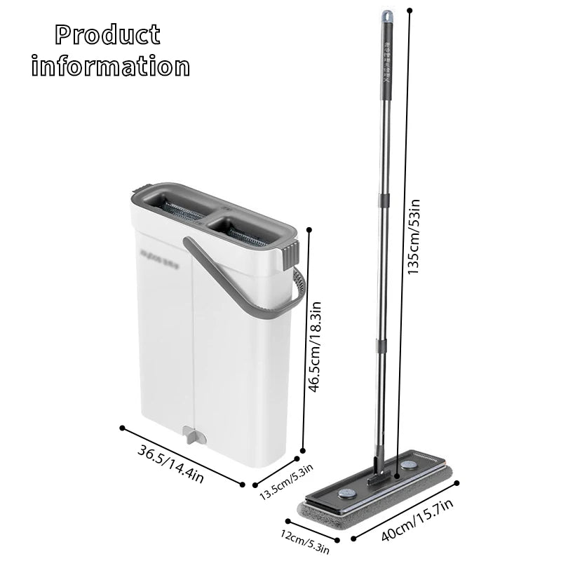 Joybos Space Saving Mop Bucket Set With Self Wringing Mop