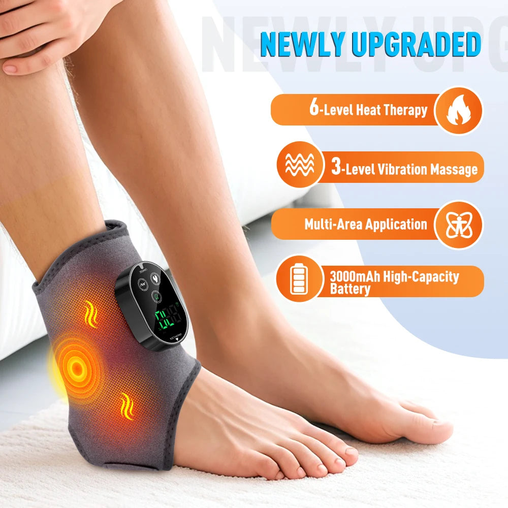 PASTSKY Electric Heating Foot And Ankle Massager With Vibration USB Rechargeable