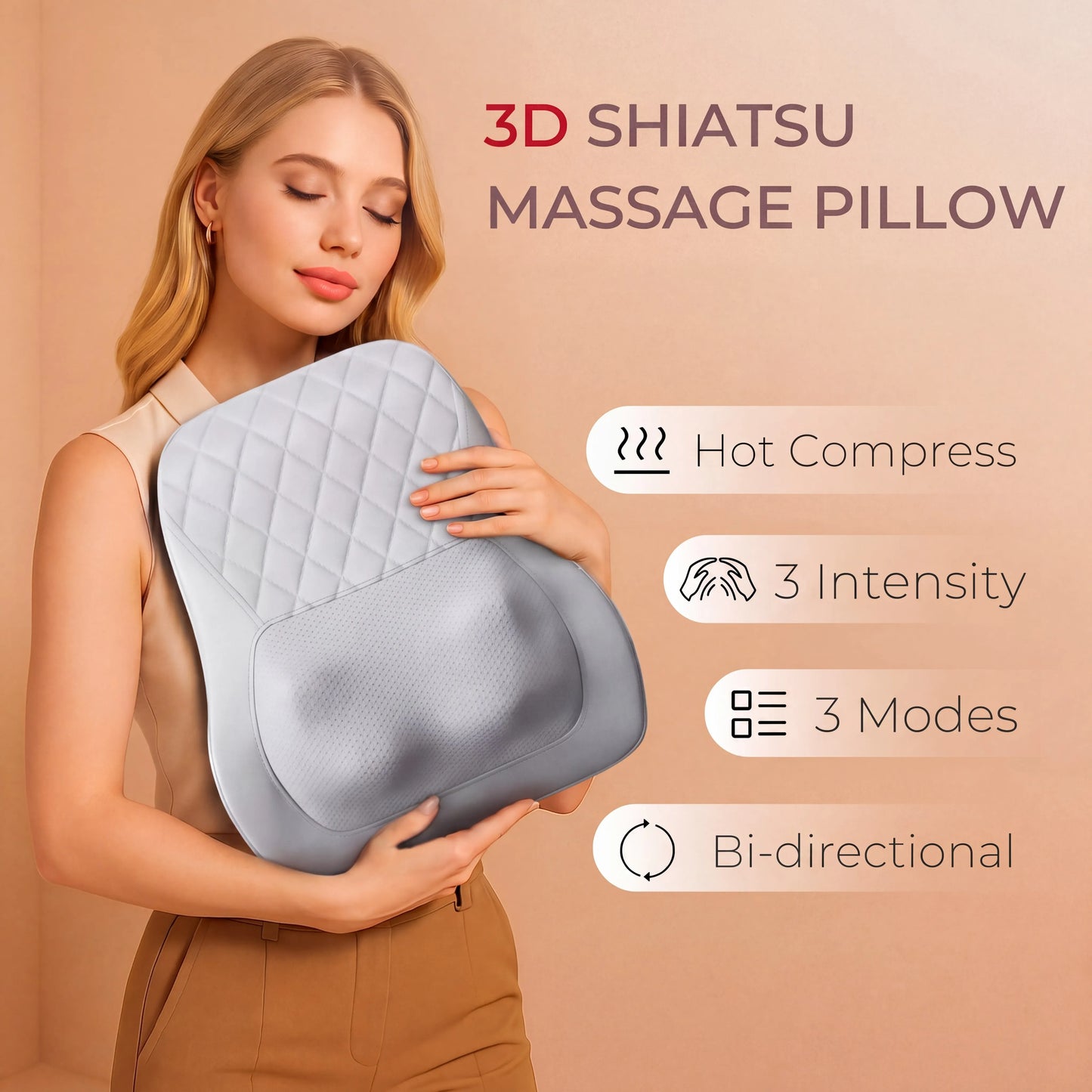 HIMOUTA Back And Neck Massager With Heat And 3D Kneading
