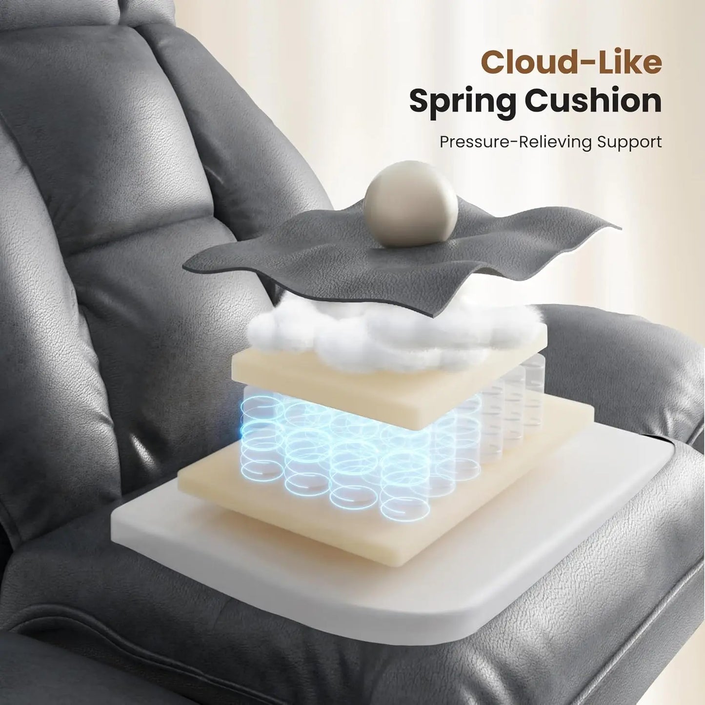 Ergonomic Reclining Office Chair With Flip Armrests And Footrest