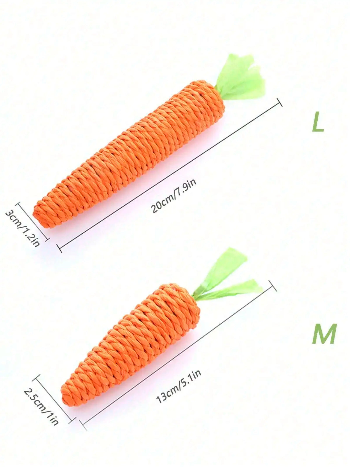 Carrot Paper Rope Cat Chew Toy