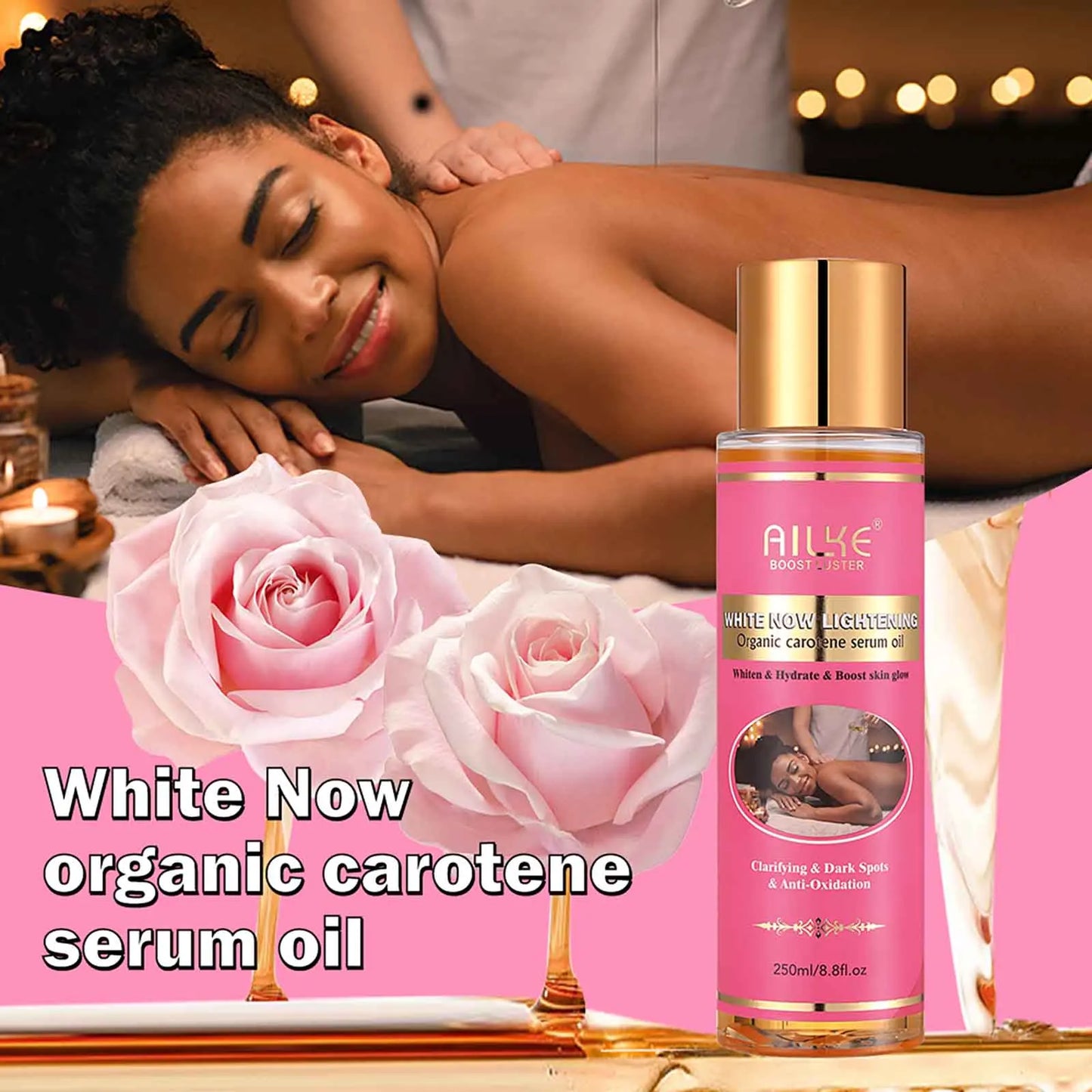 AILKE Natural Skin Brightening Set for All Skin Types, Cleaning, Dark Spots and Acne Removal, Boost Radiance, Organic, Vegan