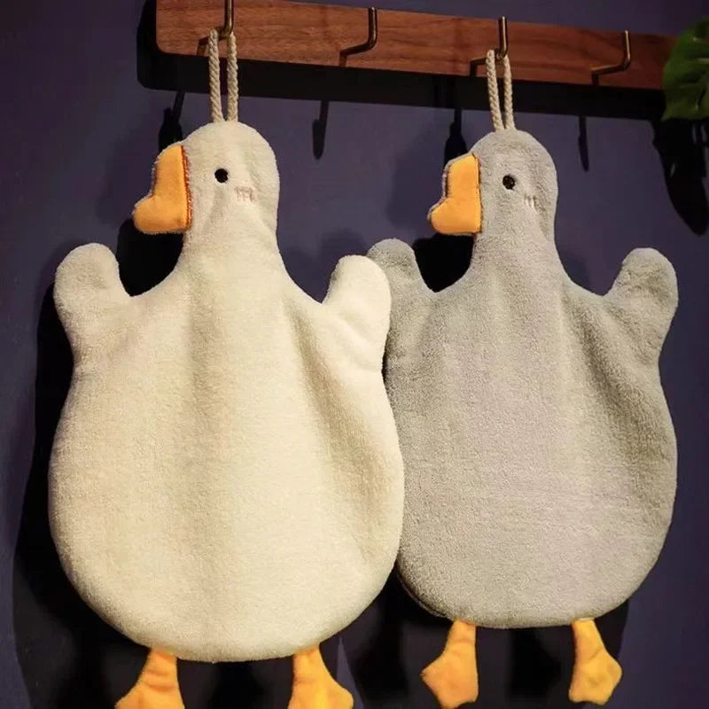 Cartoon Goose Hand Towel Water Absorbent Kitchen And Bath