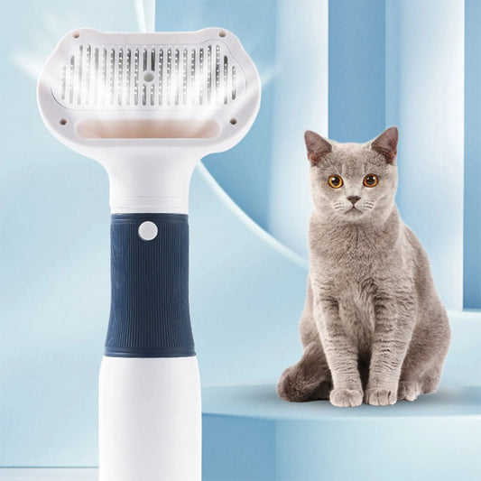 3-in-1 Low Noise Pet Hair Dryer Brush, 600W