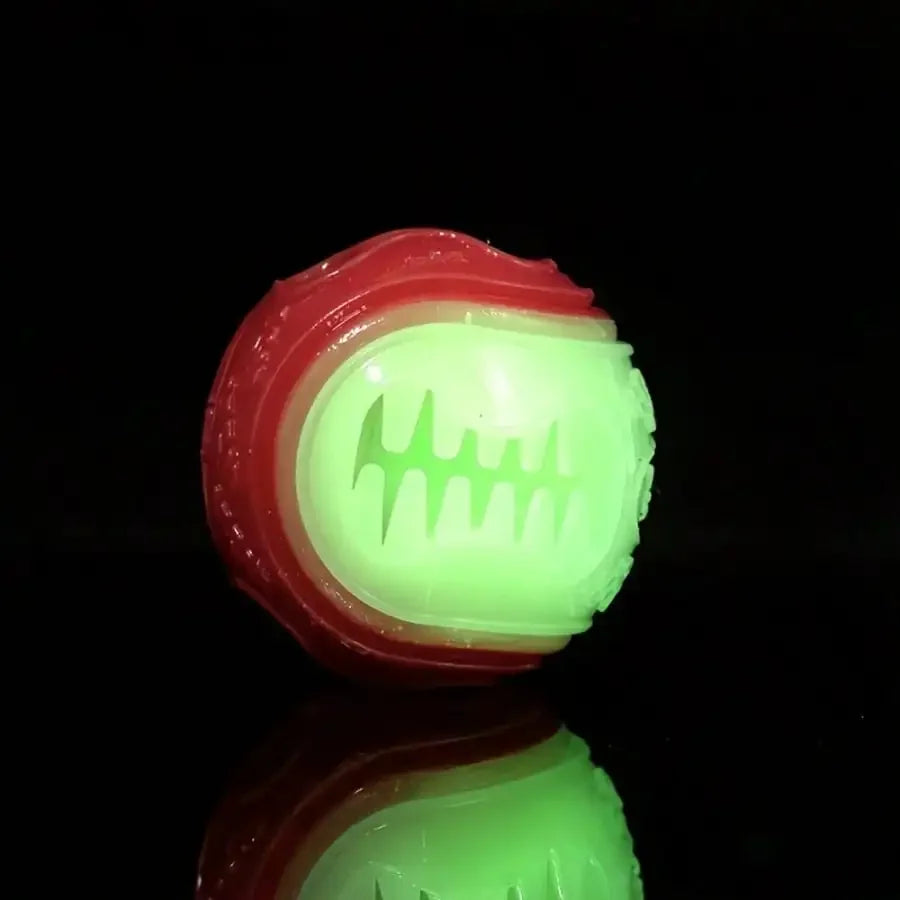 Dog Teeth Cleaning Chew Toy Glow In The Dark Treat Ball